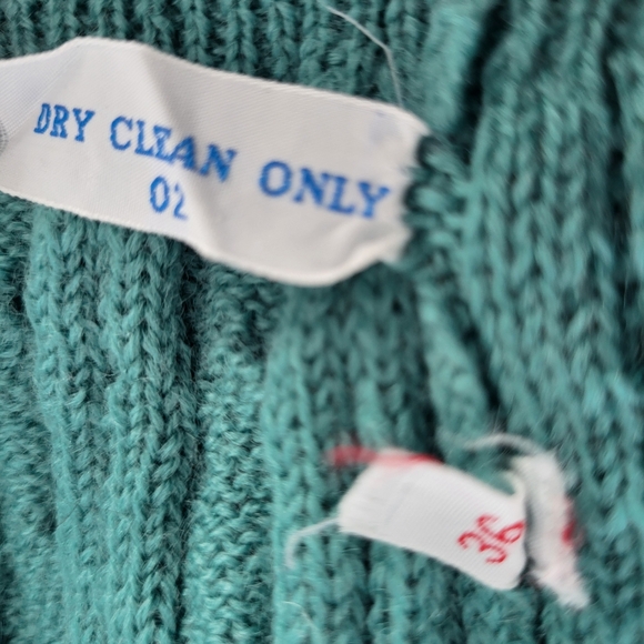 Vintage Trimingham’s Bermuda x Deans of Scotland Teal Wool Cardigan - Size S - Picture 10 of 10